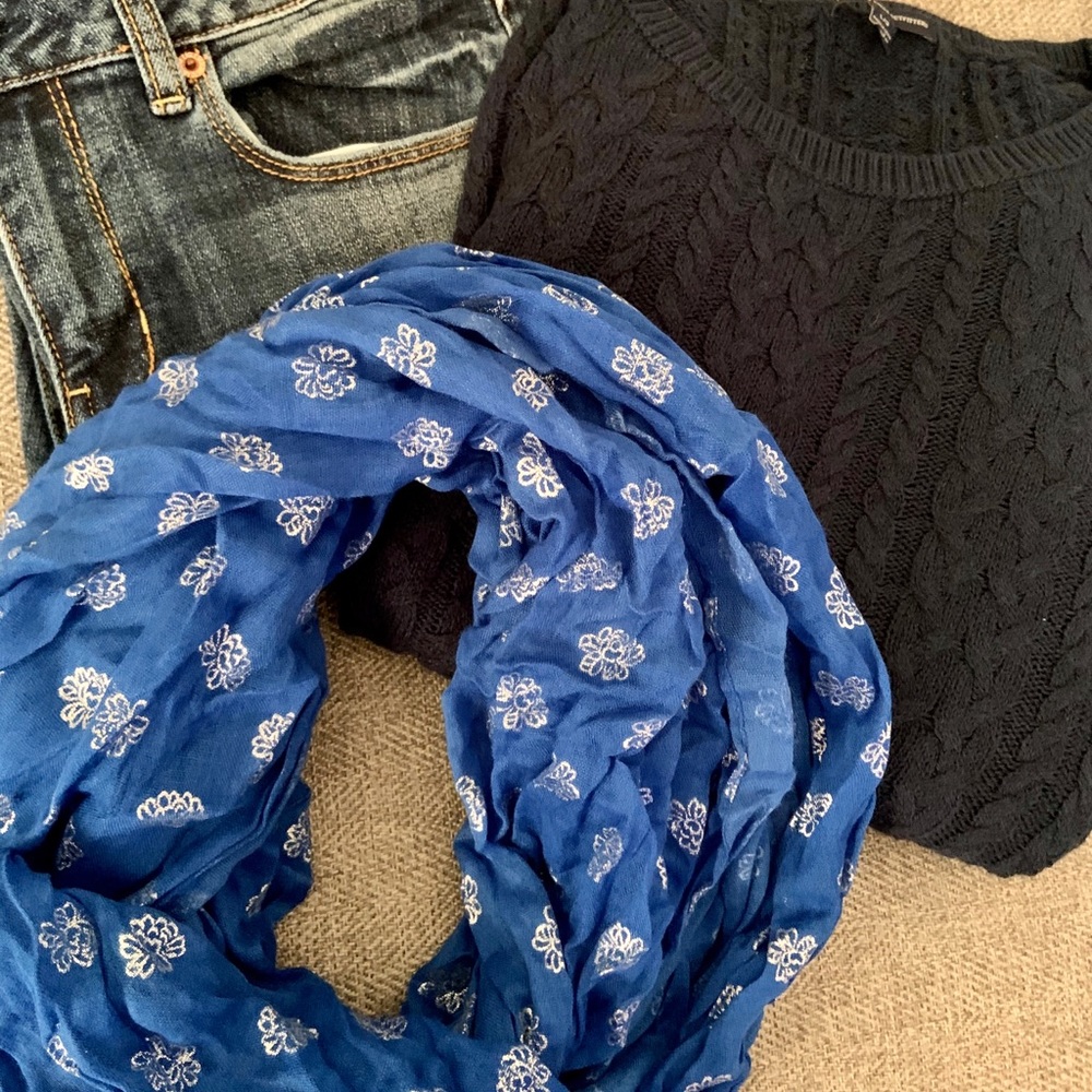 Royal Blue Loop Scarf